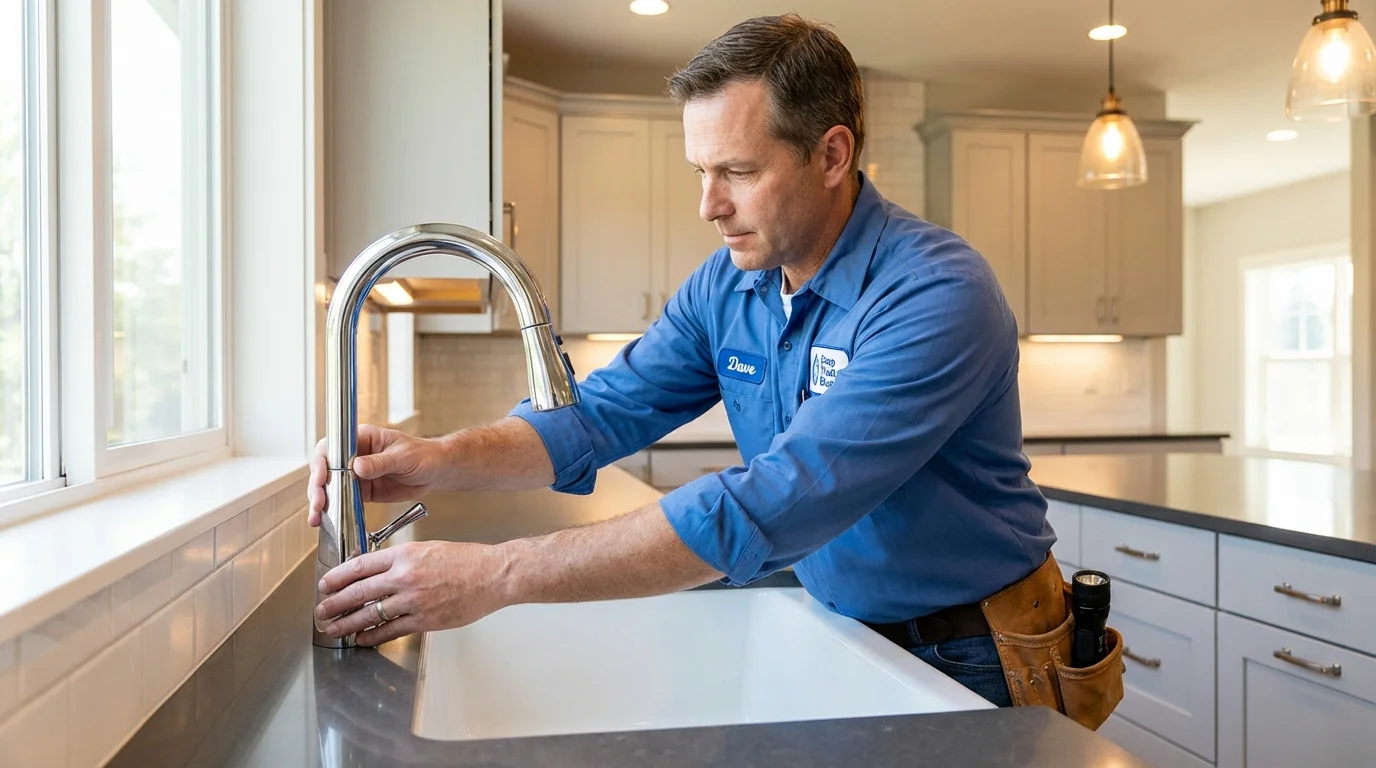 Kitchen faucet installation by Johns Plumbing LLC in Coushatta