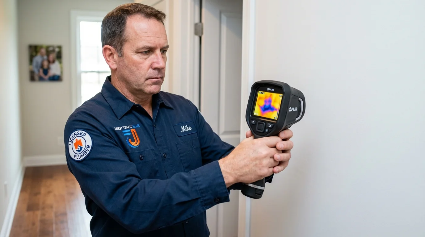 Thermal imaging leak detection by Johns Plumbing LLC in Coushatta